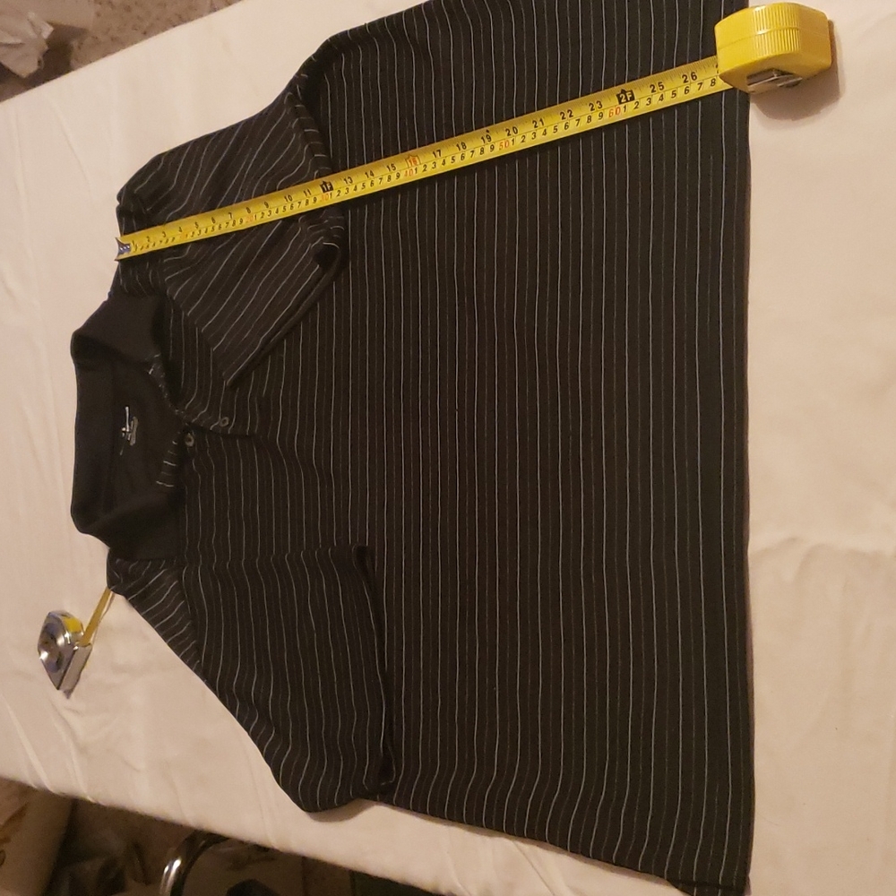 XXL Grand Slam Black Striped Polo Shirt